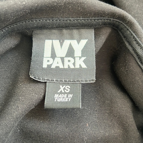 ❌CLEARANCE 🆕 NWOT IVY PARK Black Oversized Black Mesh Side Zip Sweatshirt XS - Picture 10 of 15
